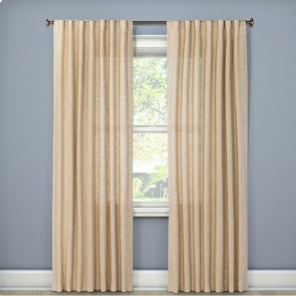 ▪️Light Filtering Textured Weave Window Panels x 4 - Picture 1 of 9